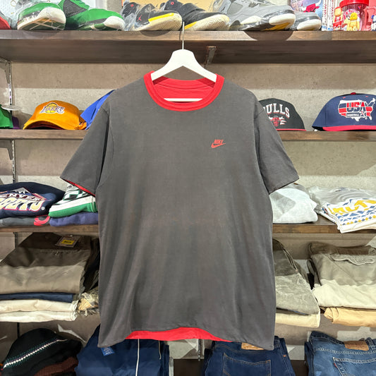 【1980s / Nike / Air Jordan "Double Face" T-Shirt / Navy Tag & Faded / Vintage Tee / Chicago Bulls】