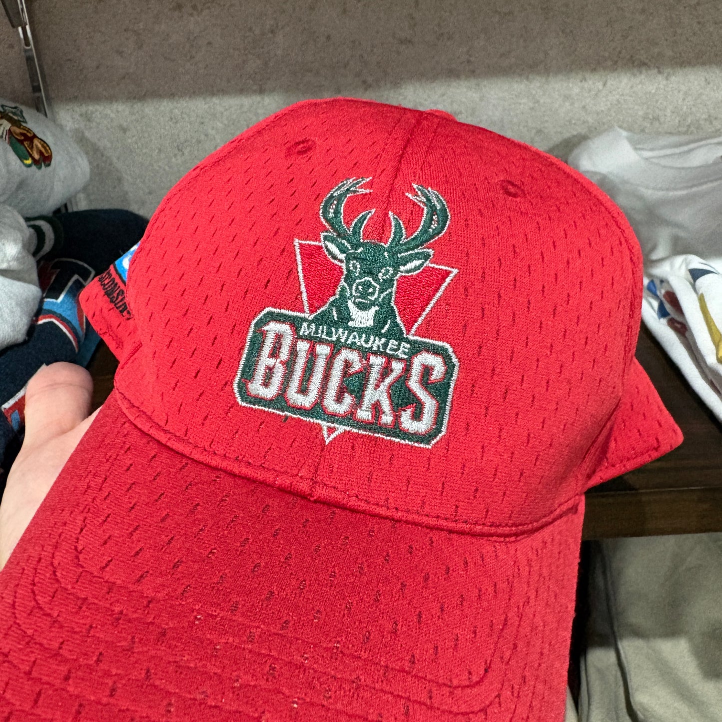 【00s / FSN Promo / 6-Panel Cap / Velcro Strap & FSN Embroidery / Vintage Hat / Milwaukee Bucks】