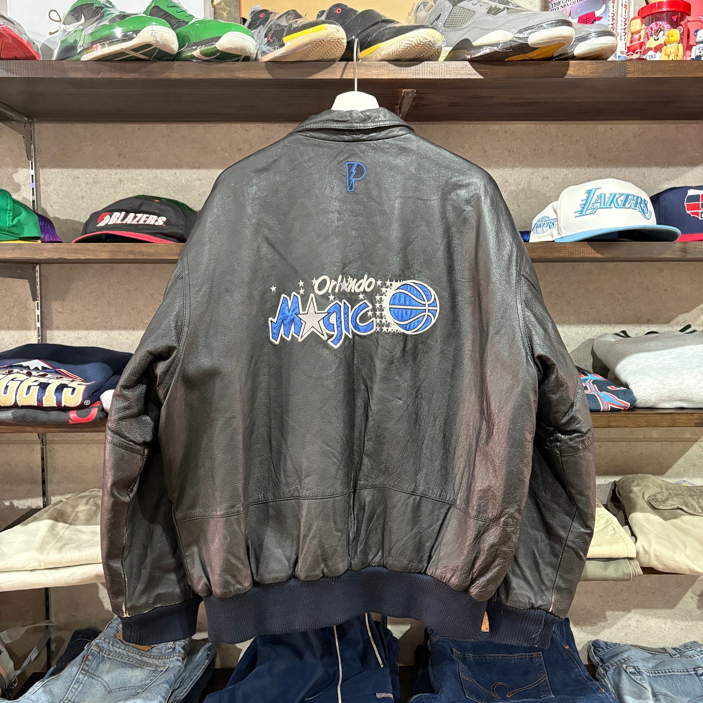 pro player NBA Orlando Magic leather jacket レザージャケット L オーランド・マジック