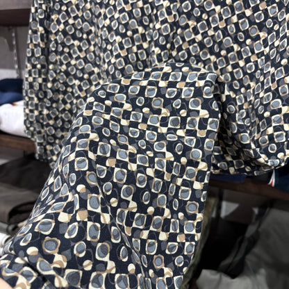【90s / PERRY ELLIS / Patterned Rayon Shirt / L】