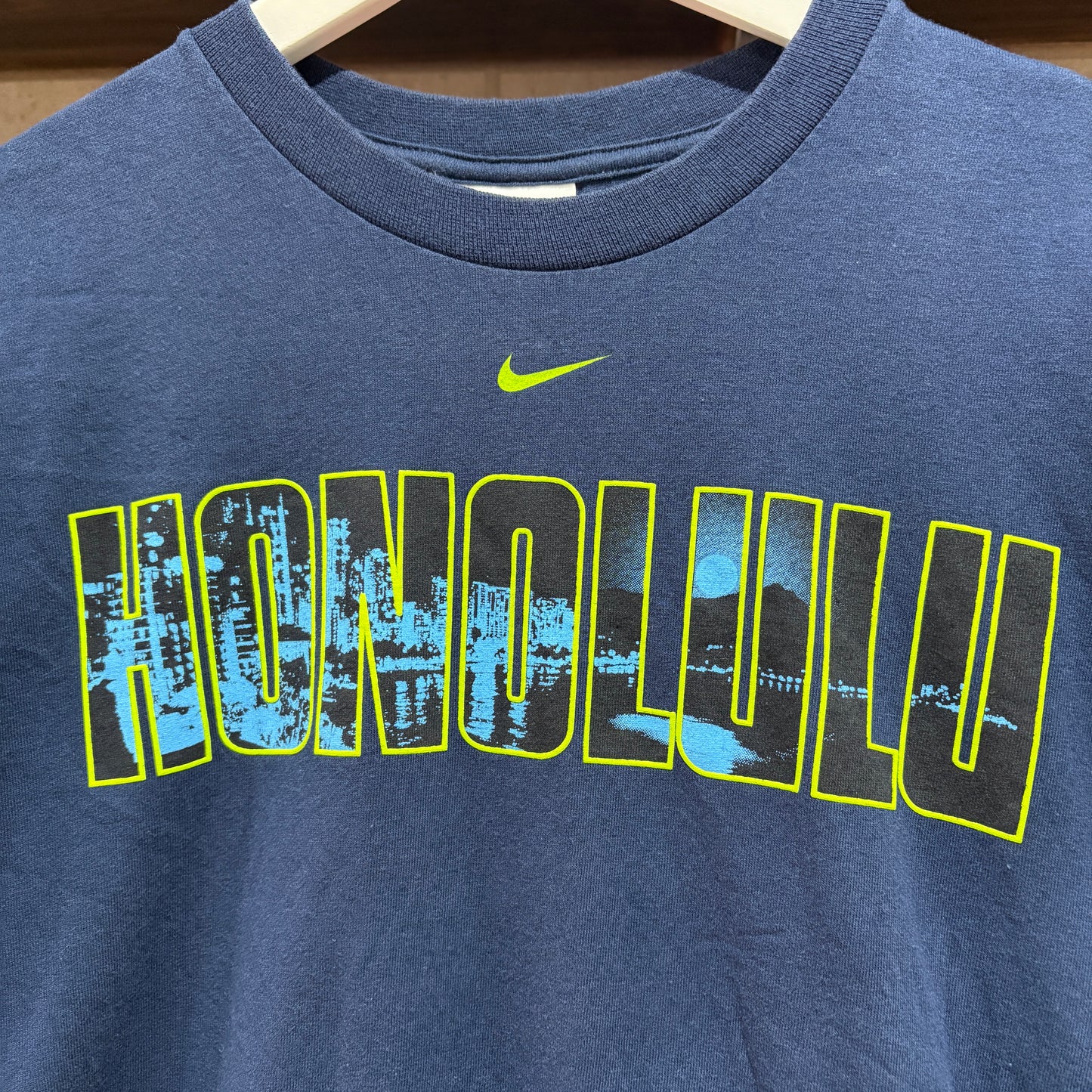 【00s / Nike Team / Honolulu Print T-Shirt / L】