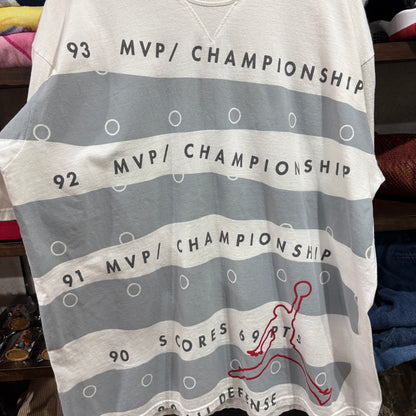 【00s JORDAN BRAND "90-93 MEMORIAL" Print T-Shirt】