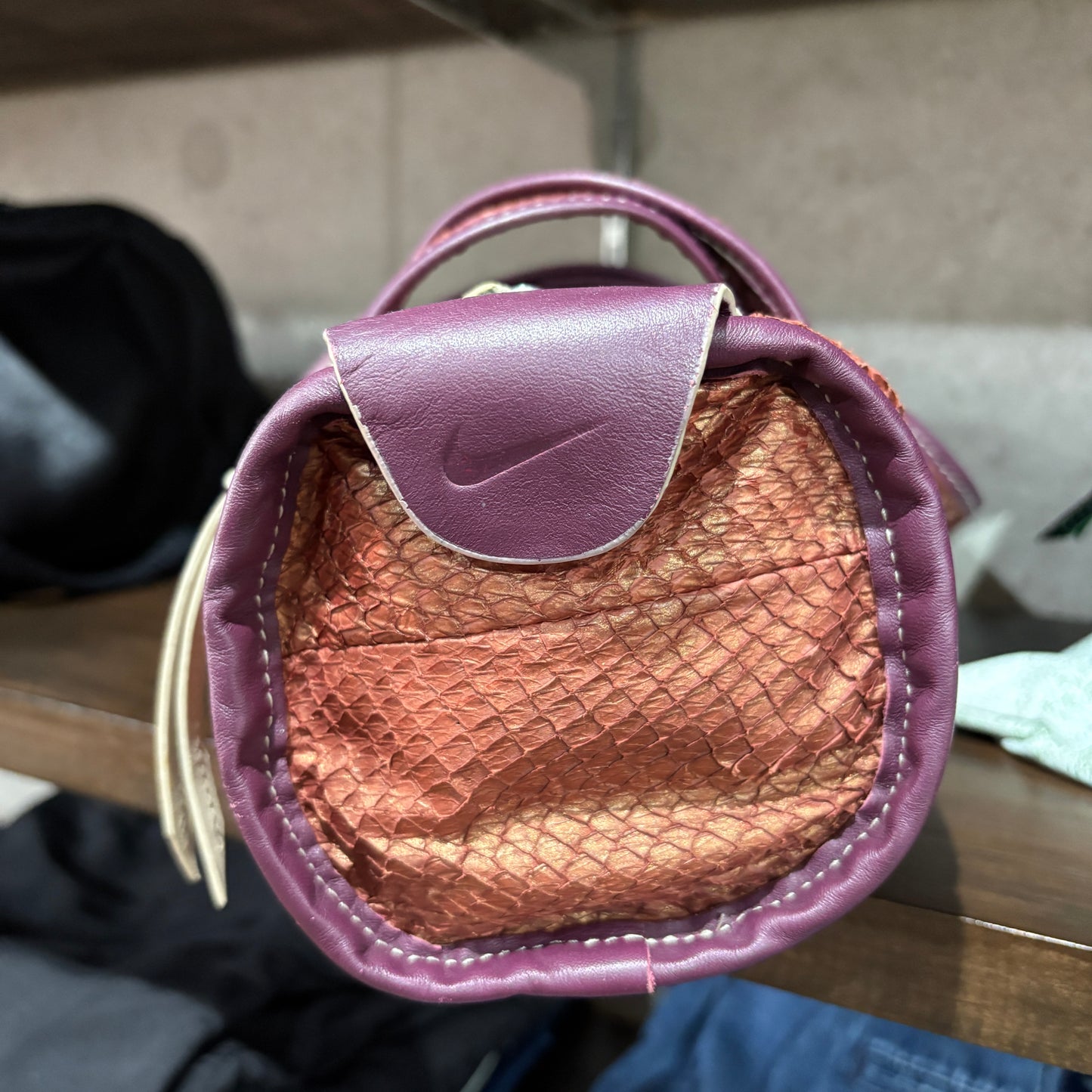 【00s NIKE Leather Mini Boston Bag】