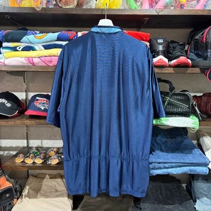 90s Late NIKE Half-Zip Game Shirt L Blue