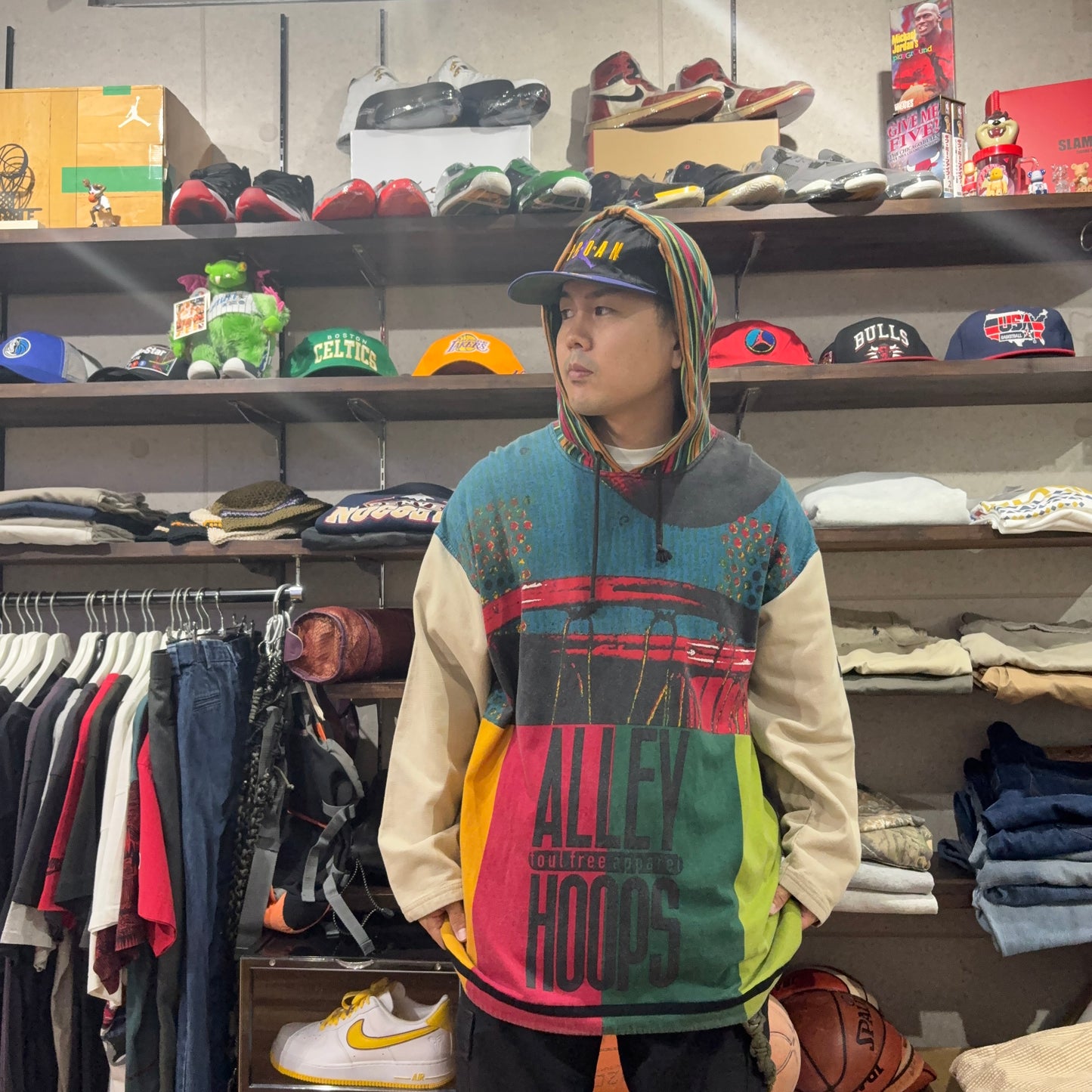 90s NIKE ALLEY HOOPS foul free apparel フードパーカー