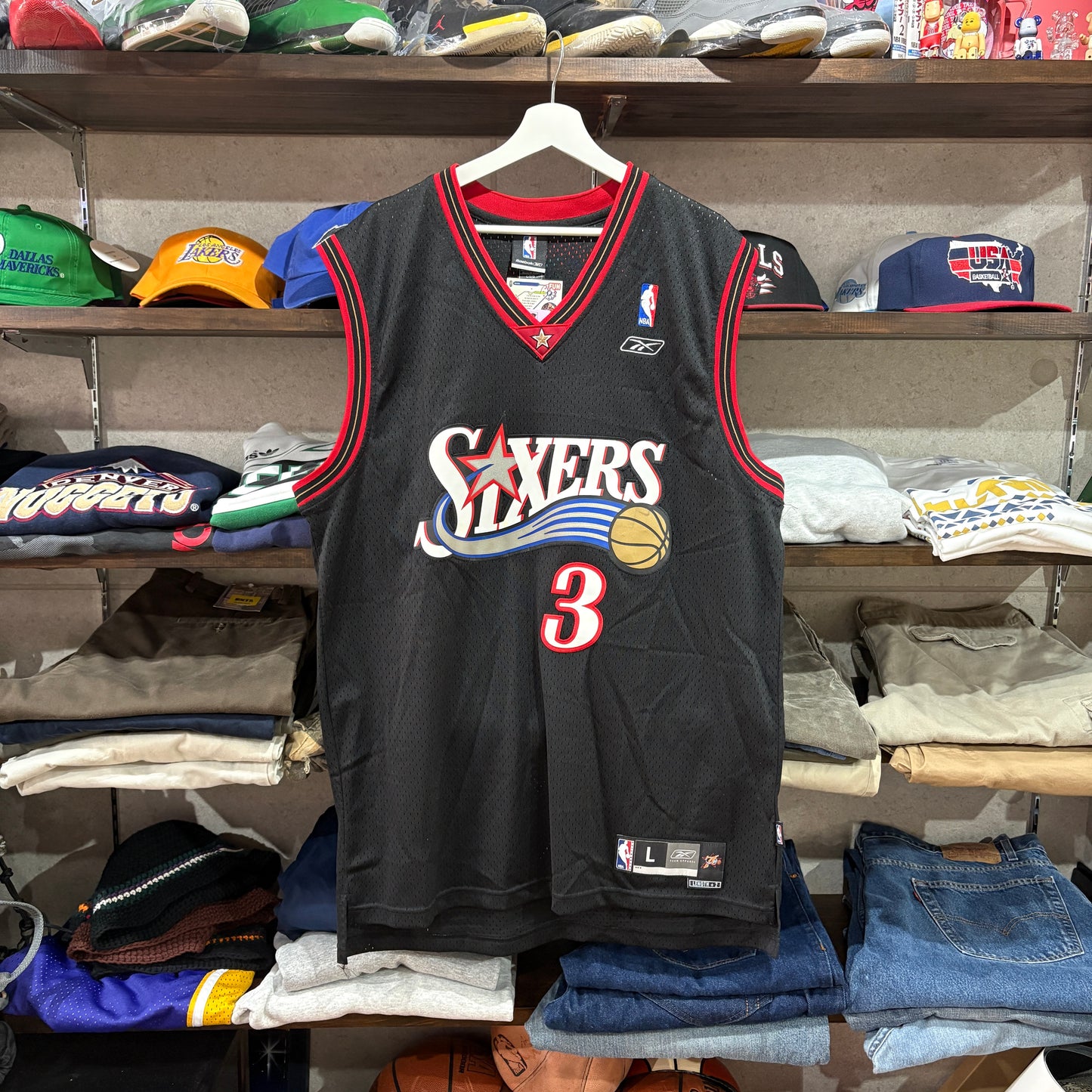 【00s Reebok / Philadelphia 76ers / Allen Iverson #3 / Swingman Jersey 】