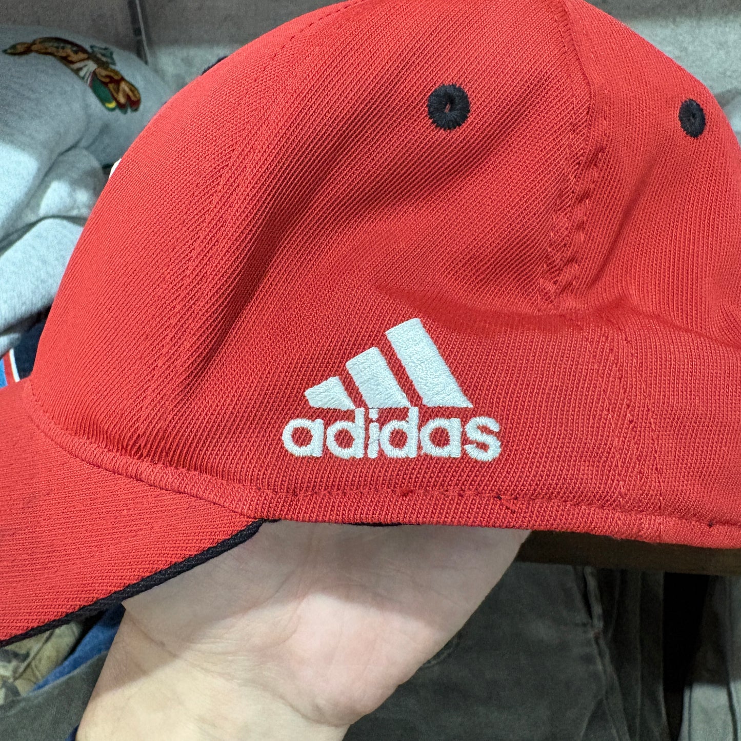 【00s / Adidas / Miami Heat 6-Panel Cap / Elastic Cord Adjustment / Vintage Hat / Miami Heat】