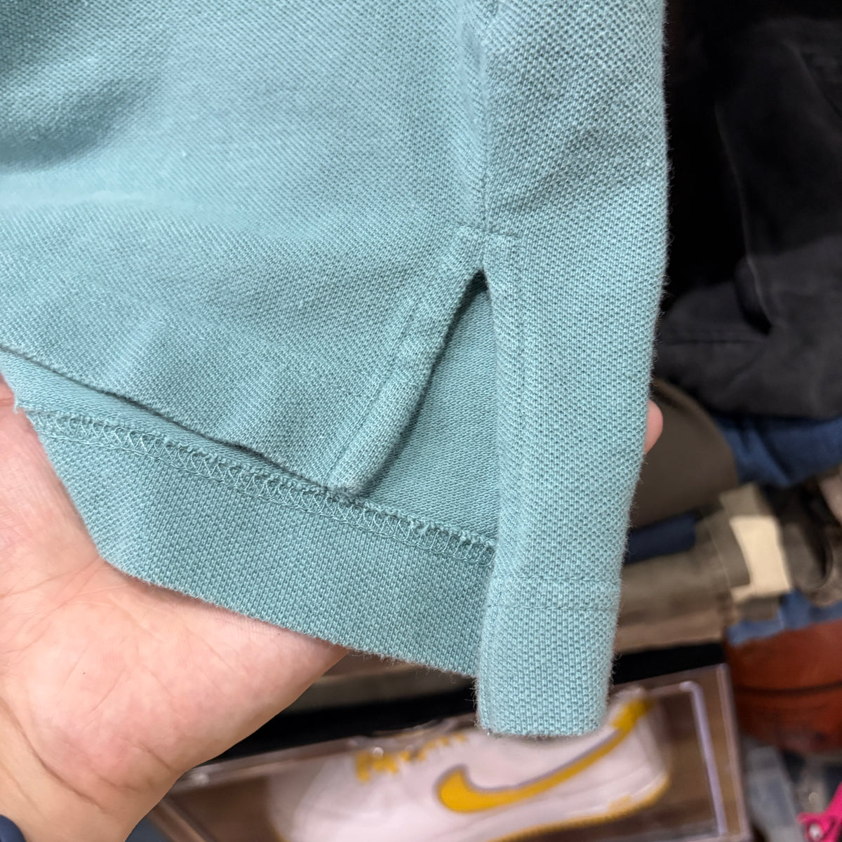 90s Late NIKE Emerald Green Polo Shirt L (XL Equivalency)