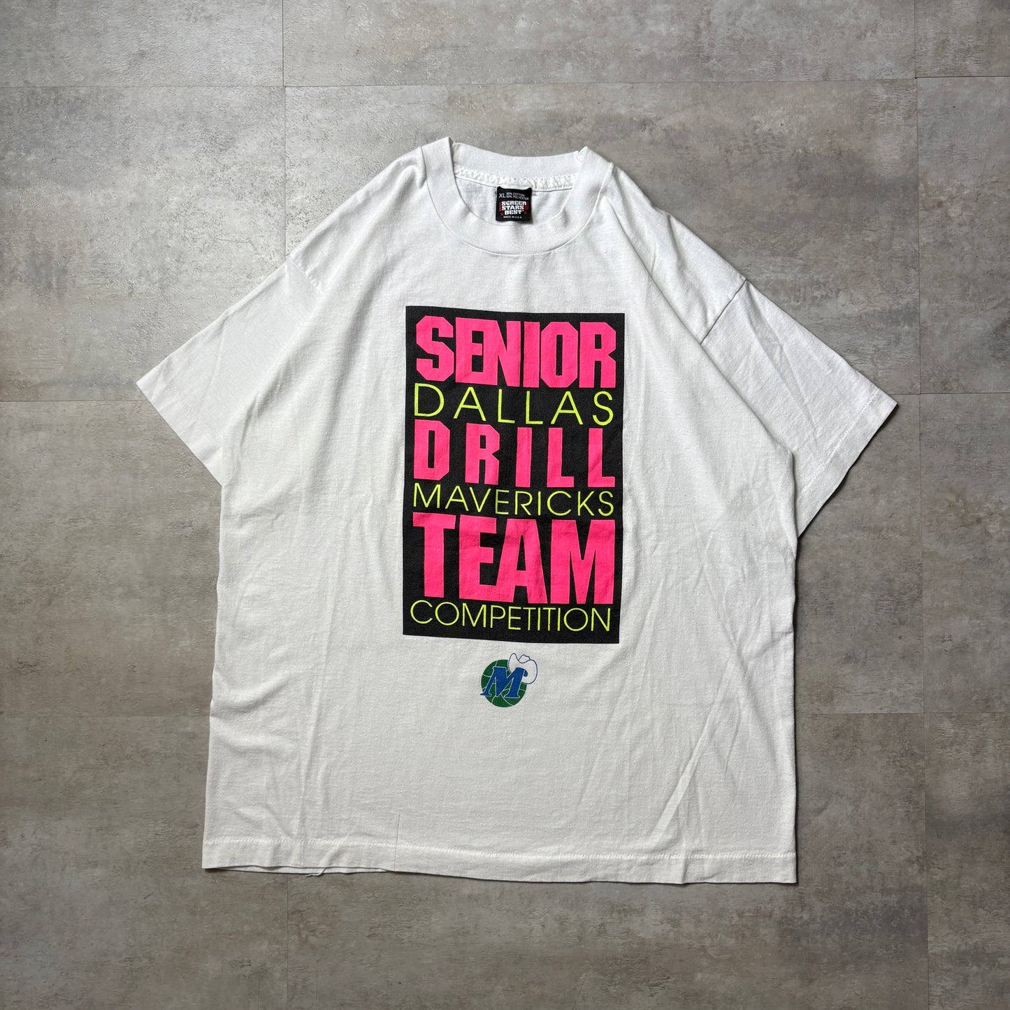 90s Dallas Mavericks Tee "SENIOR DRILL TEAM" 旧ロゴ