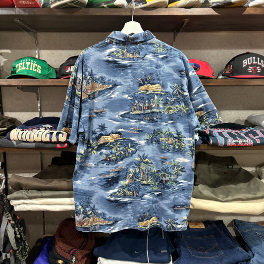 【90~00s / CHAPS Ralph Lauren / Patterned Polo Shirt / XL】