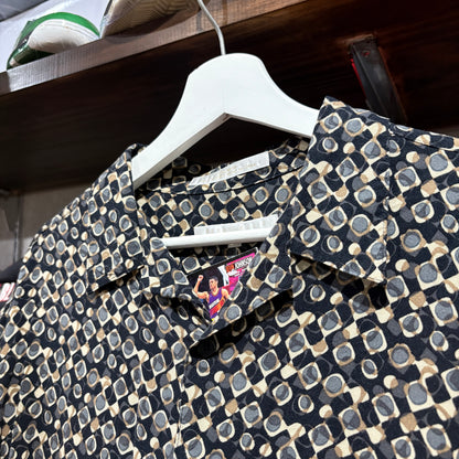 【90s / PERRY ELLIS / Patterned Rayon Shirt / L】