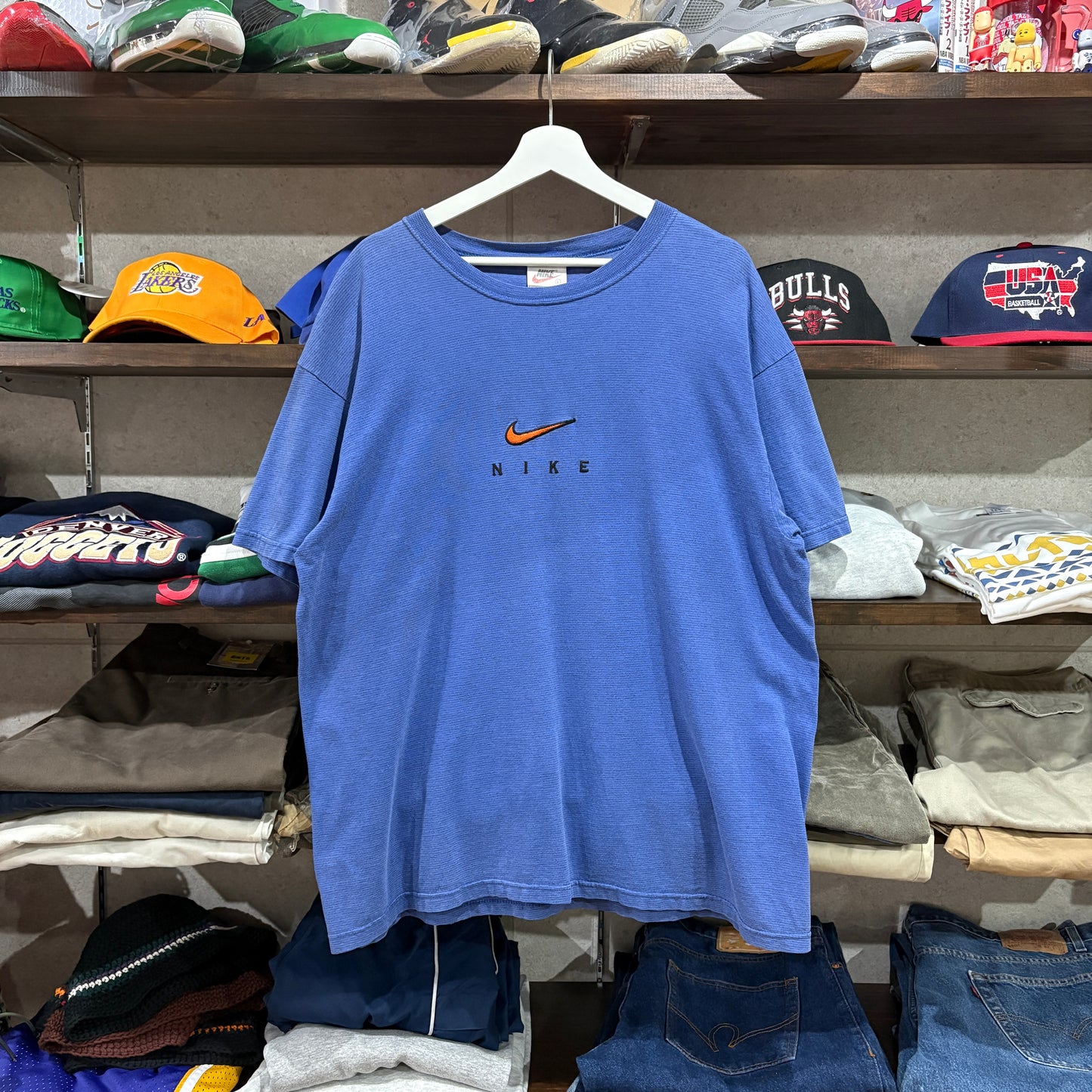 【90s / Nike / Center Swoosh Border T-Shirt / L】