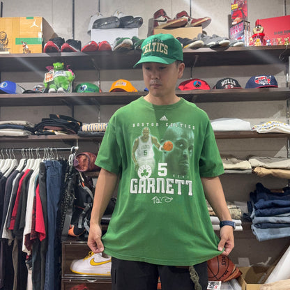 08s Adidas NBA Boston Celtics Kevin Garnett #5 半袖Tシャツ ケビン・ガーネット ボストン・セルティックス L
