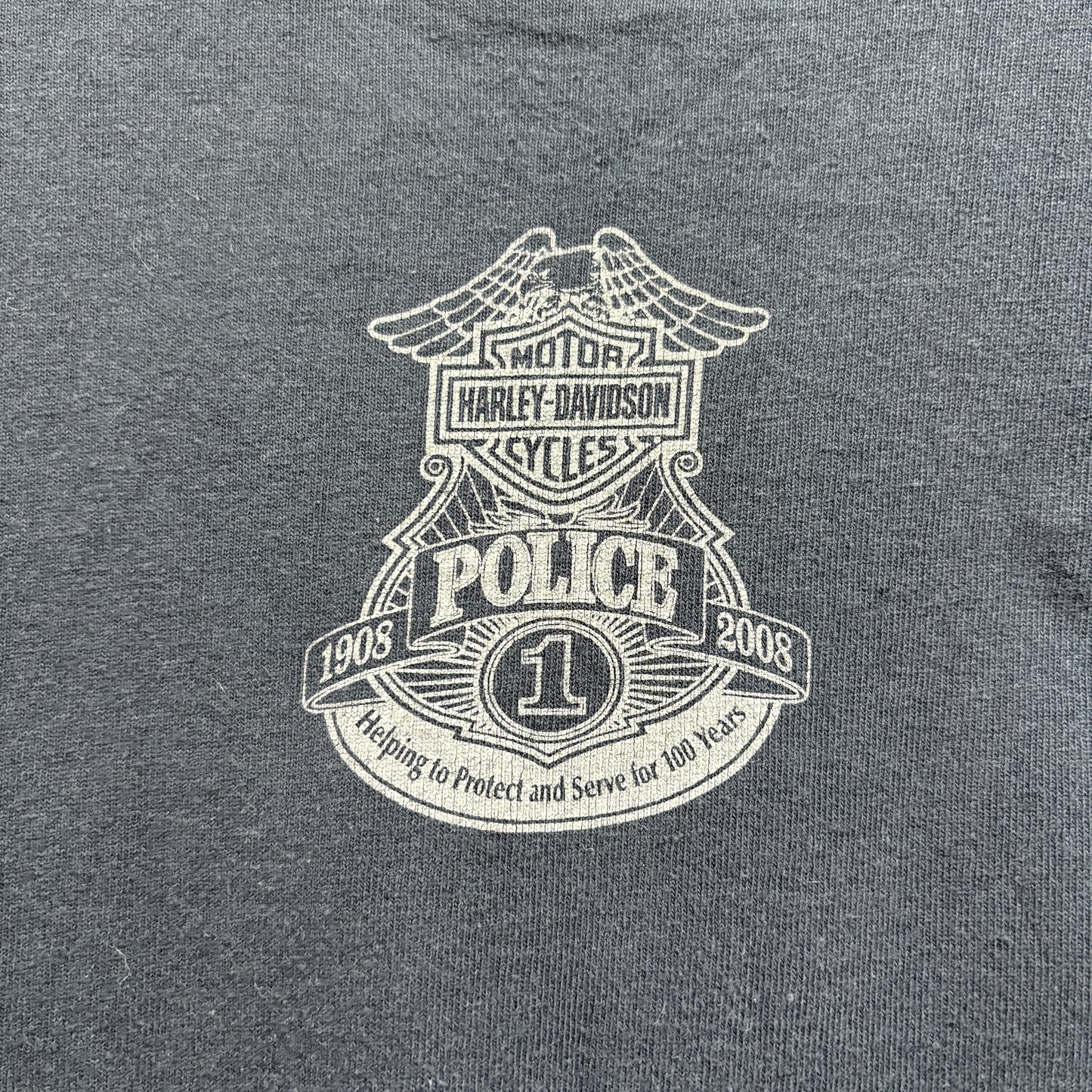 【00s HARLEY-DAVIDSON “POLICE 1905-2008” Commemorative T-Shirt】