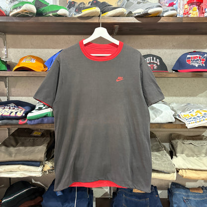 【1980s / Nike / Air Jordan "Double Face" T-Shirt / Navy Tag &amp; Faded / Vintage Tee / Chicago Bulls】