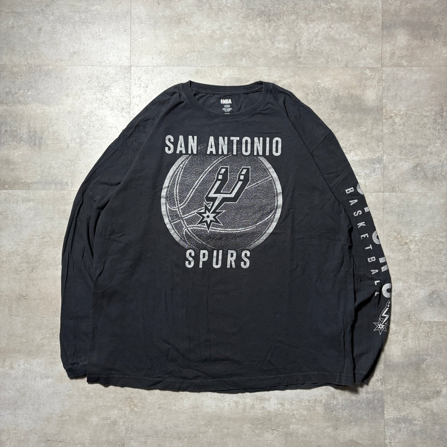 NBA SAN ANTONIO SPURS ロンT 2XL ブラック サンアントニオ・スパーズ　