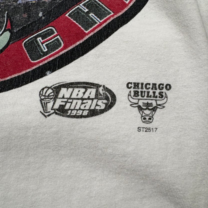 98s STARTER Chicago Bulls 2nd Three-Peat Championship Graphic Tee XL