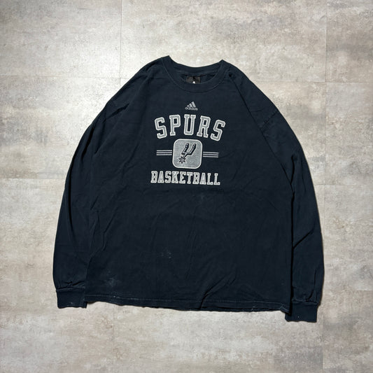 00s adidas NBA SAN ANTONIO SPURS ロンT ロングスリーブT  L相当