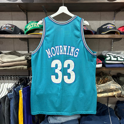 Charlotte Hornets / Alonzo Mourning #33 / Champion Replica Jersey