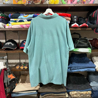 90s Late NIKE Emerald Green Polo Shirt L (XL Equivalency)