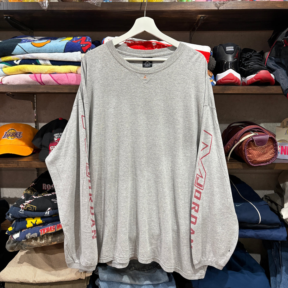 00s JORDAN Brand Sleeve Print Long Sleeve Tee XXL - Made in USA