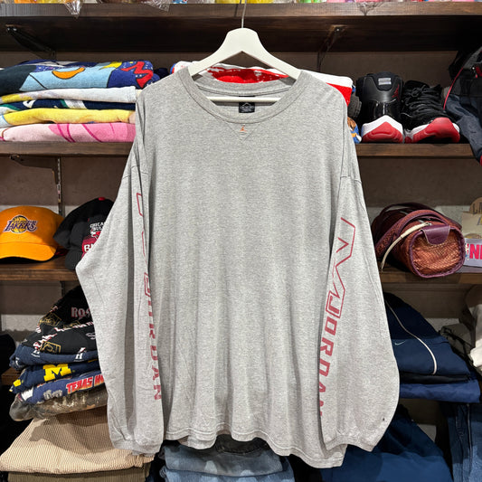 00s JORDAN Brand Sleeve Print Long Sleeve Tee XXL - Made in USA