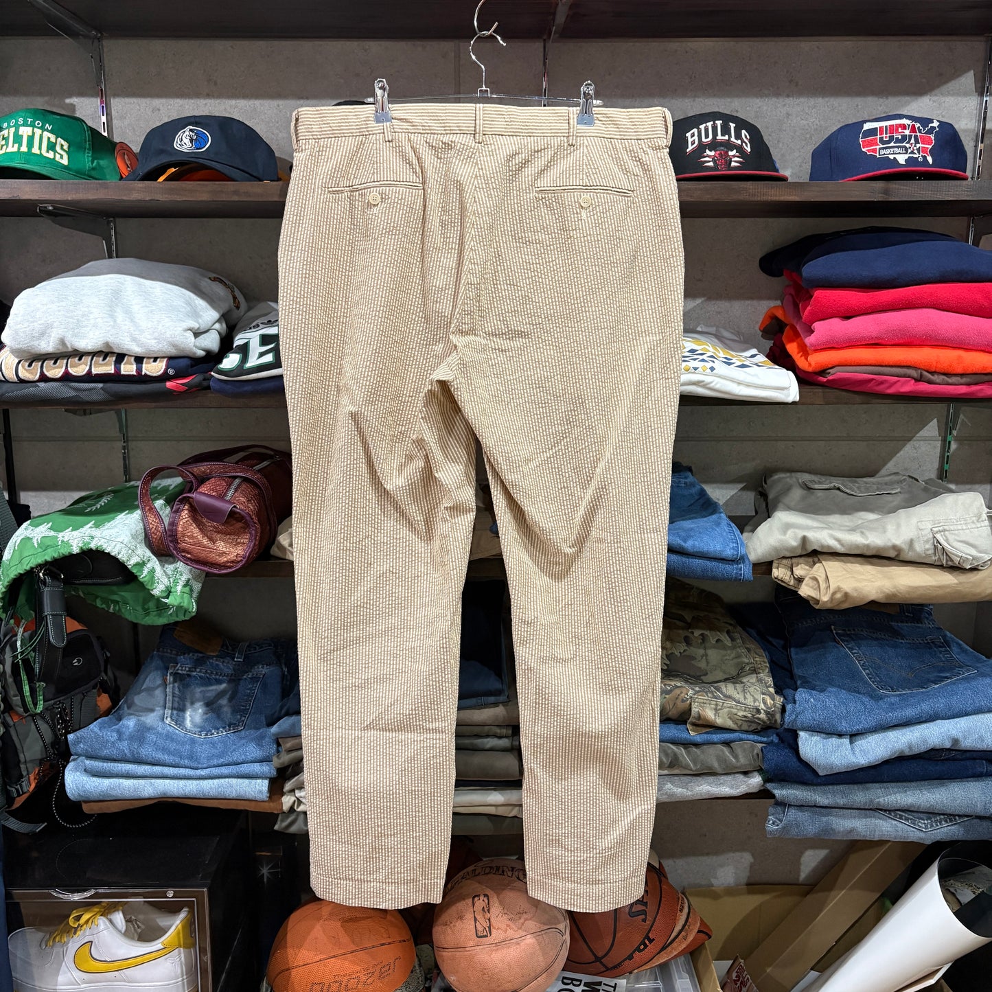 【90s / Polo Ralph Lauren / Seersucker Chino Pants】