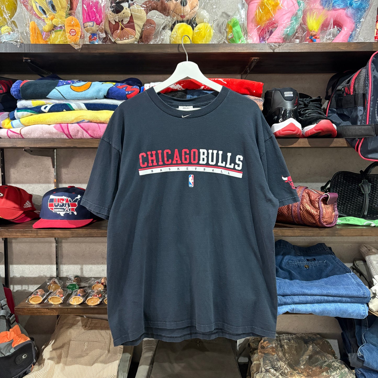 【90s NIKE "CHICAGO BULLS" Print T-Shirt】