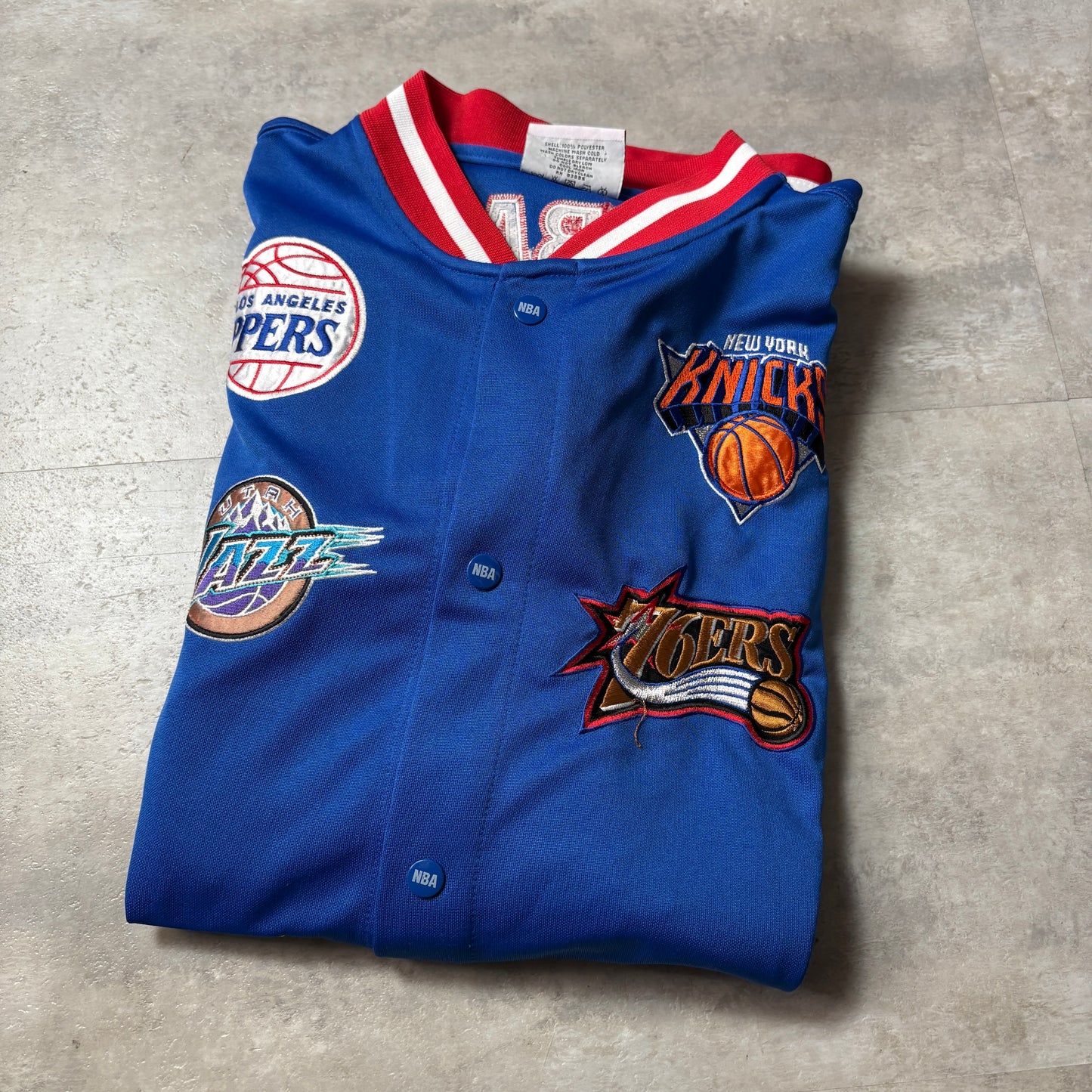 unique NBA Special 00’s NBA All Teams Patch Jacket　ゲームシャツ