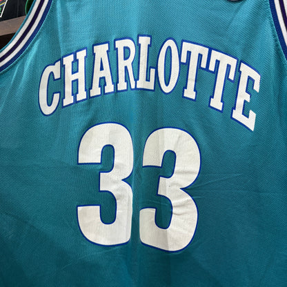 Charlotte Hornets / Alonzo Mourning #33 / Champion Replica Jersey