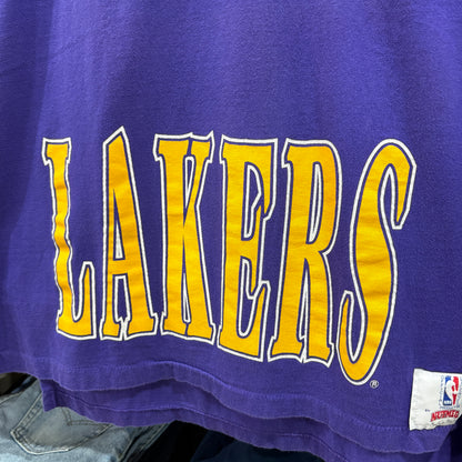 【Los Angeles Lakers / Nutmeg Mills / 90s Vintage Pocket T-Shirt】