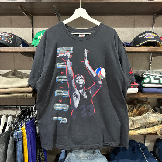 90s NIKE JORDAN "shoot form" Graphic T-Shirt   Chicago Bulls / AJ8〈2〉