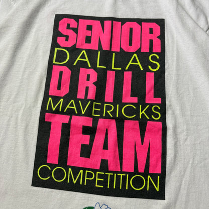 90s Dallas Mavericks Tee "SENIOR DRILL TEAM" 旧ロゴ