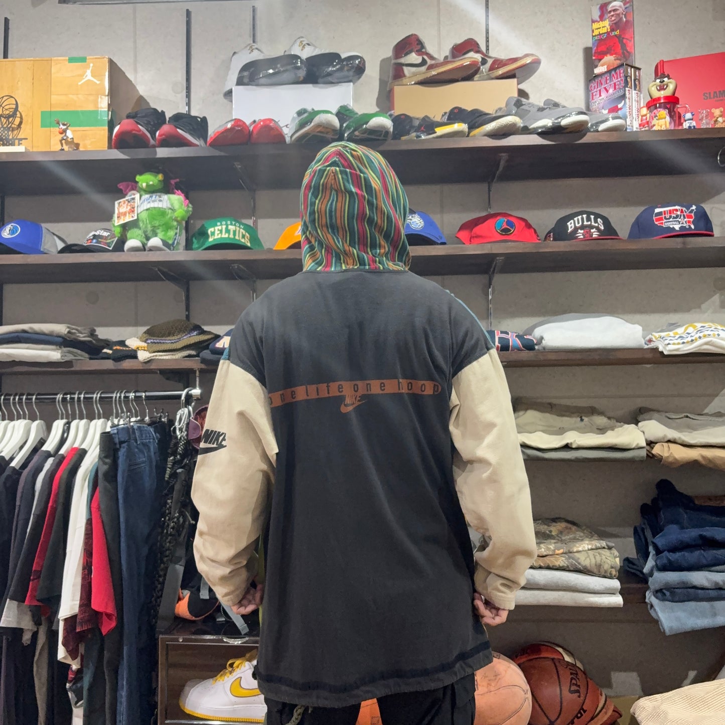 90s NIKE ALLEY HOOPS foul free apparel フードパーカー