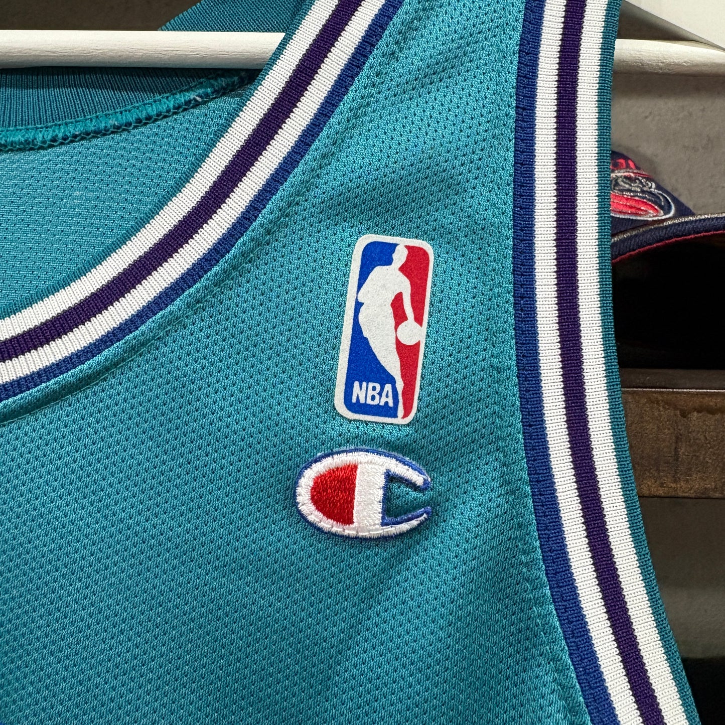 Charlotte Hornets / Alonzo Mourning #33 / Champion Replica Jersey