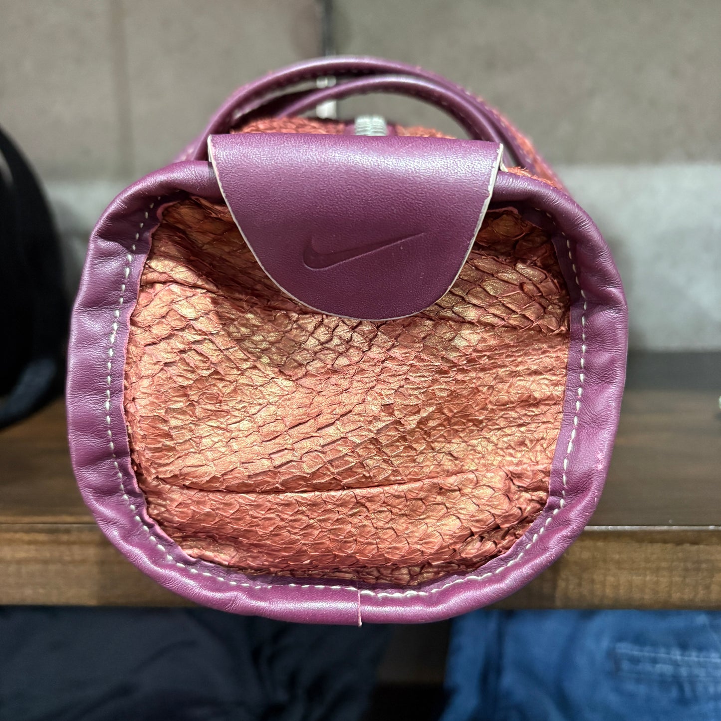 【00s NIKE Leather Mini Boston Bag】