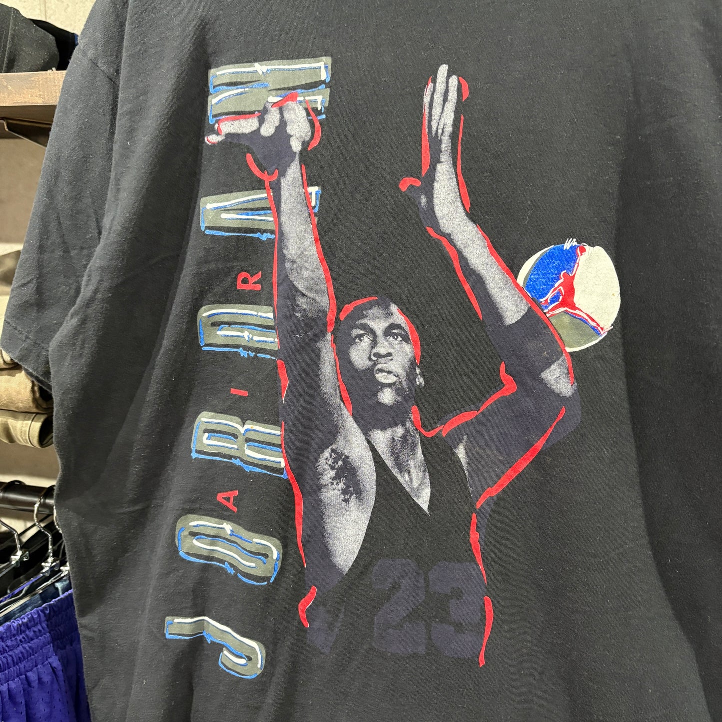 90s NIKE JORDAN "shoot form" Graphic T-Shirt   Chicago Bulls / AJ8〈2〉