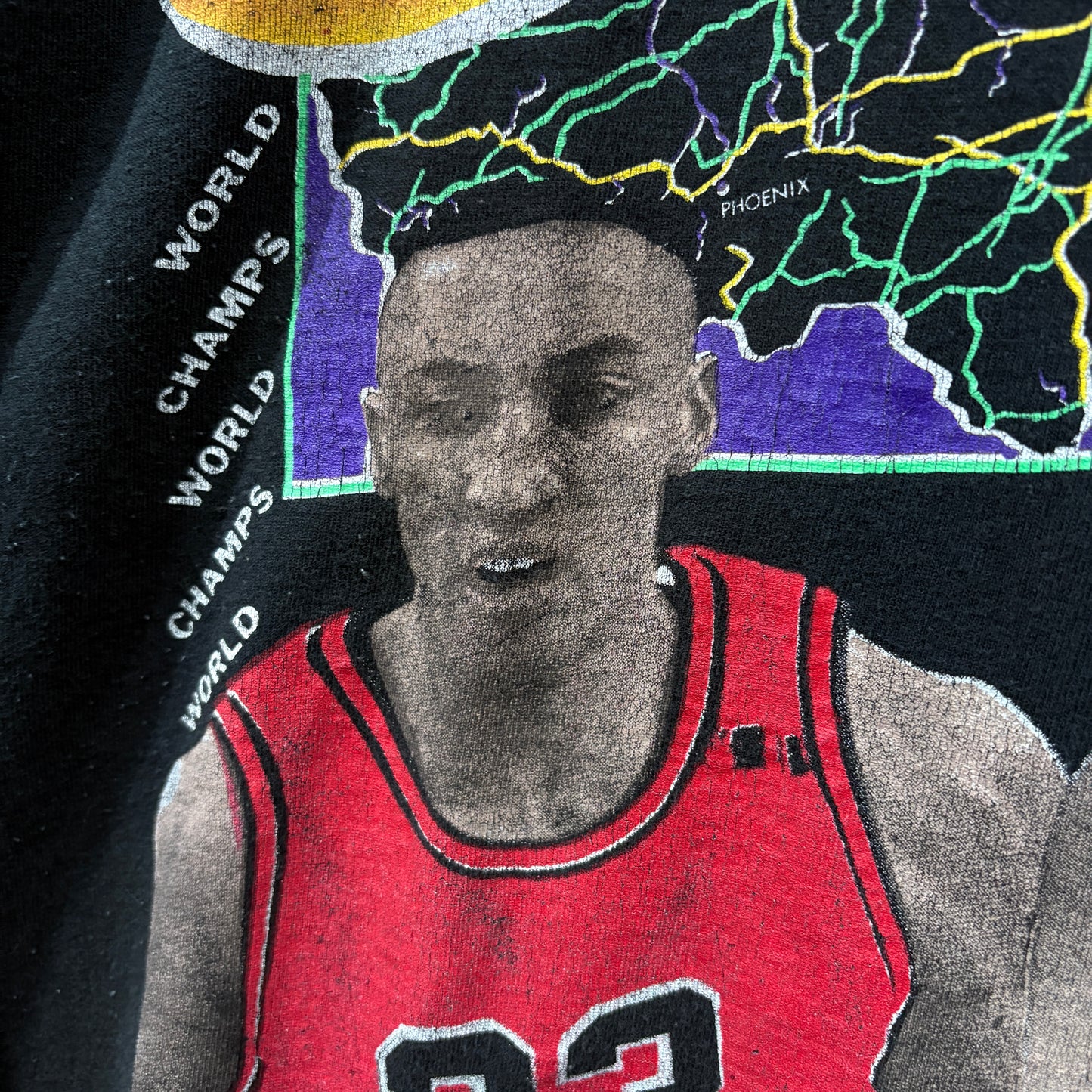 Chicago Bulls / Michael Jordan & Scottie Pippen / 90s Bootleg 3-Peat T-shirt