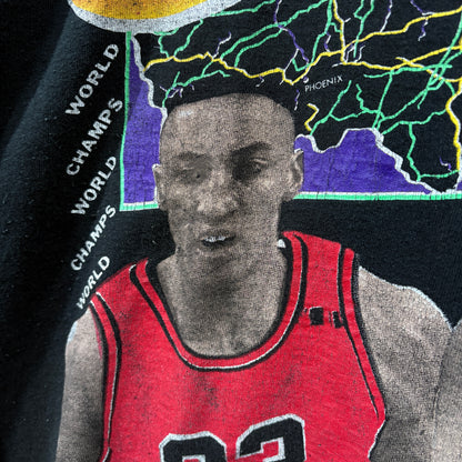 Chicago Bulls / Michael Jordan & Scottie Pippen / 90s Bootleg 3-Peat T-shirt
