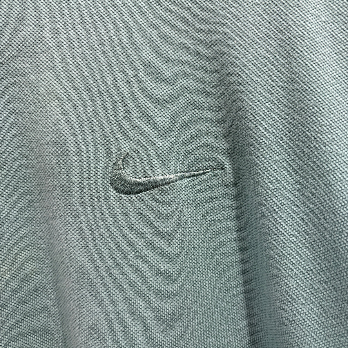 90s Late NIKE Emerald Green Polo Shirt L (XL Equivalency)