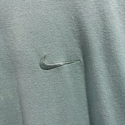 90s Late NIKE Emerald Green Polo Shirt L (XL Equivalency)