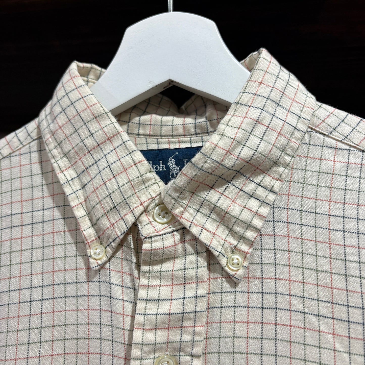 【90s / Polo by Ralph Lauren / Check Shirt / M / (Hong Kong)】