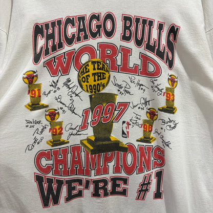 97s SCREEN STARS Chicago Bulls 5th Championship Graphic Tee XL