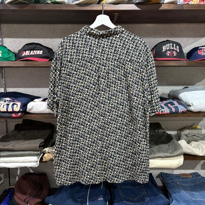 【90s / PERRY ELLIS / Patterned Rayon Shirt / L】