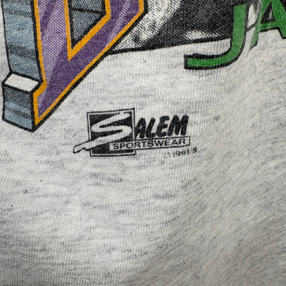 91s SALEM Utah Jazz Karl Malone Graphic Tee L