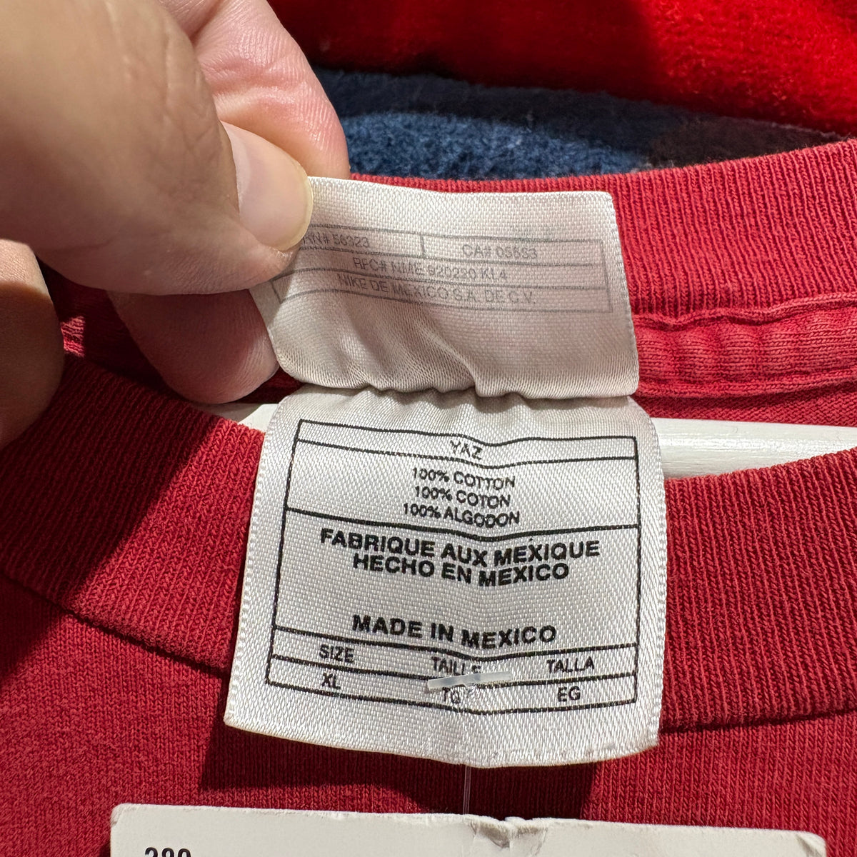 90s Late NIKE "JDI" JUST DO IT Tee XL Red