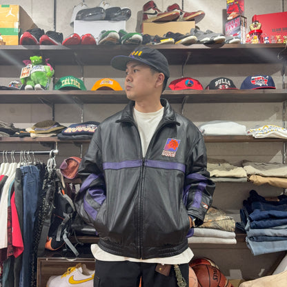 pro player ×WILSONS NBA Phoenix SUNS leather jacket レザージャケット M フェニックス・サンズ