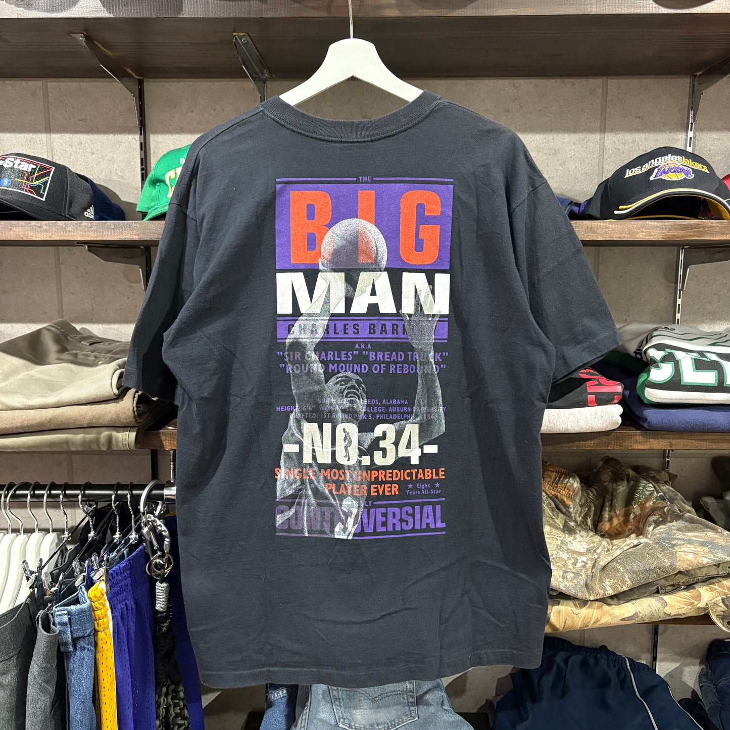 【90s NIKE / Phoenix Suns / Charles Barkley / "BIG MAN" Vintage T-Shirt】