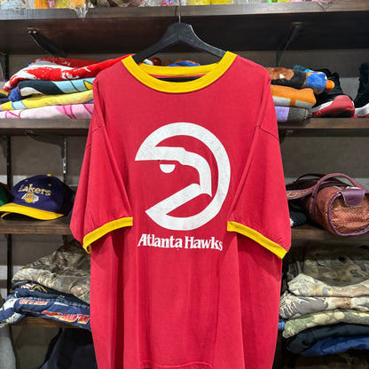 00s NBA Atlanta Hawks "Pacman Logo" Hardwood Classics Graphic T-Shirt XXL
