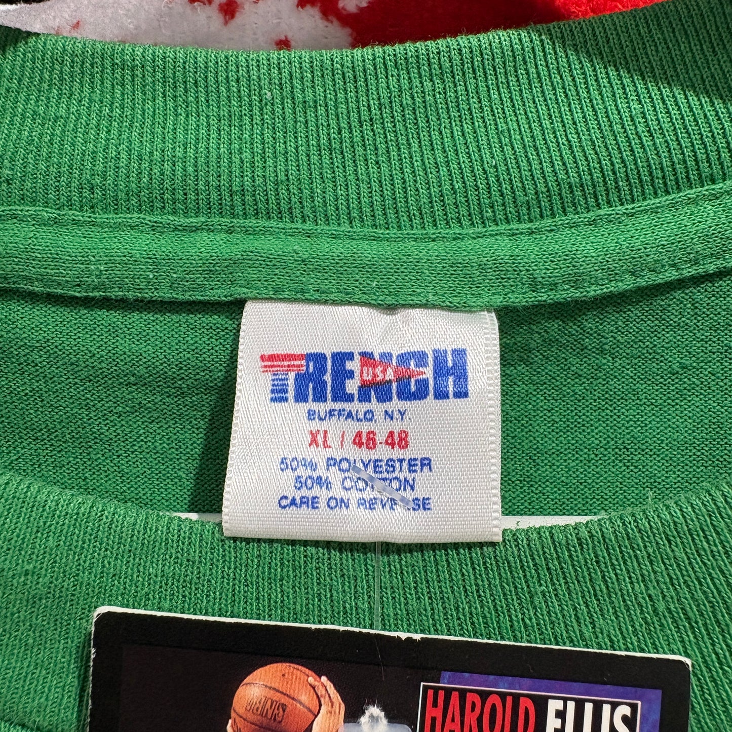 【90s TRENCH "BOSTON CELTICS" Poly-Cotton T-Shirt】